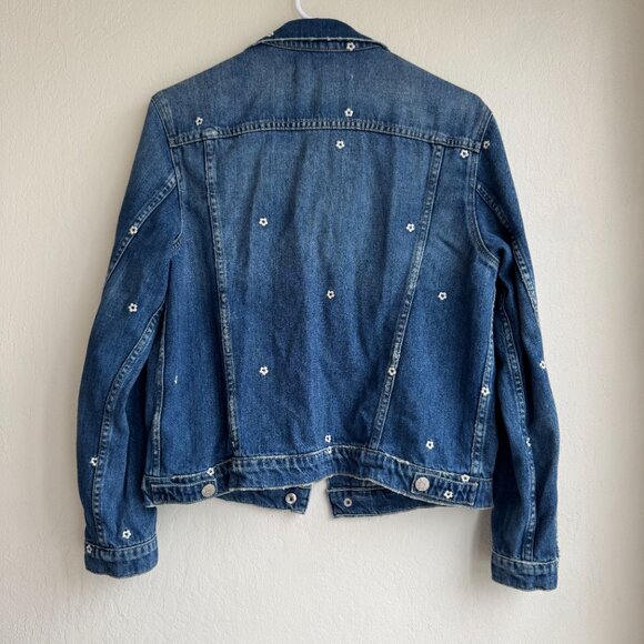 AMO Floral Embroidered Denim Jacket - Picture 2 of 3